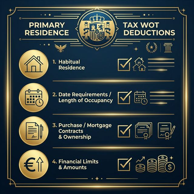 Requisitos para deducciones por vivienda habitual - infografÃa