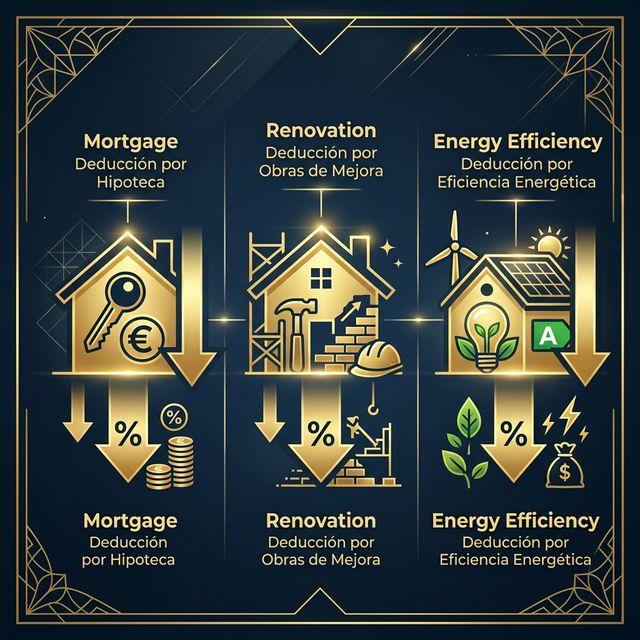 Tipos de deducciones fiscales por vivienda - infografÃa