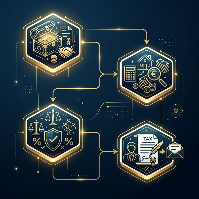 Proceso de declarar herencias en la renta - diagrama de flujo