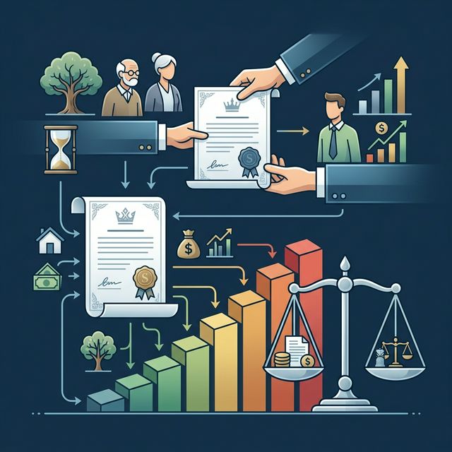 Tipos impositivos aplicables a herencias en la renta - diagrama
