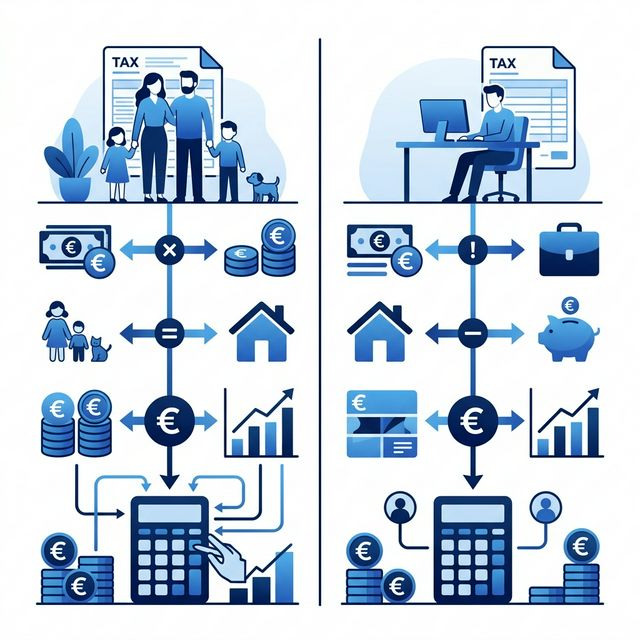 Caracteristicas de la declaracion conjunta e individual en Espana